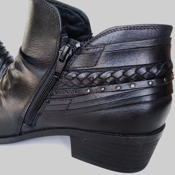 Pure Sole "Gwen" Leather Black Shootie Bootie- 8.5M - Picture 7 of 8